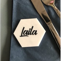 Sekskantede bordkort